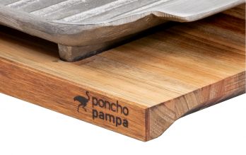 Bifera de Aluminio c/Base de Madera Poncho Pampa