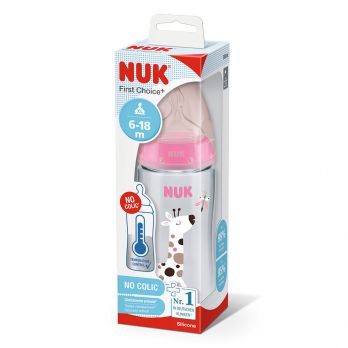 Mamadera Nuk FC+ 300ml Control Temp Cocodrilo