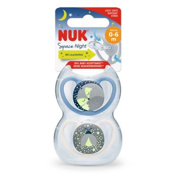 Set Nuk de 2 Chupetes Space Luminoso