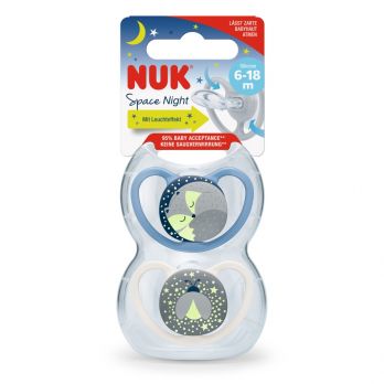 Set Nuk de 2 Chupetes Space Luminoso